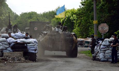 Ukrainian troops in Slavyansk