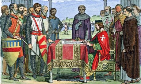 Image of King John signing Magna Carta