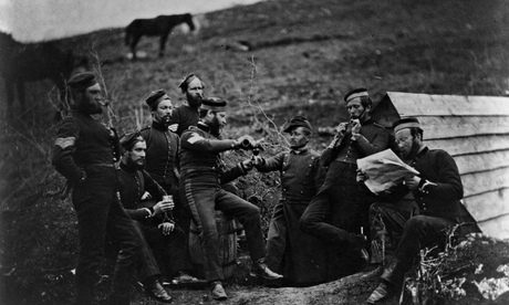 Invading English and French soldiers in Crimean war