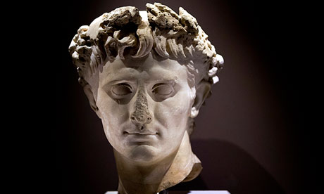 Roman emperor Augustus, who ruled at the time of Herod the Great in the Israel Museum exhibition