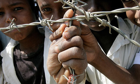 Eritrean children at Sudan's Shagarab refugee camp, which has received thousands of Eritreans