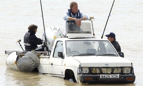 'Top Gear' presenters attempt to sail the Channel in three cars, Dover, Kent, Britain - 19 Jul 2007