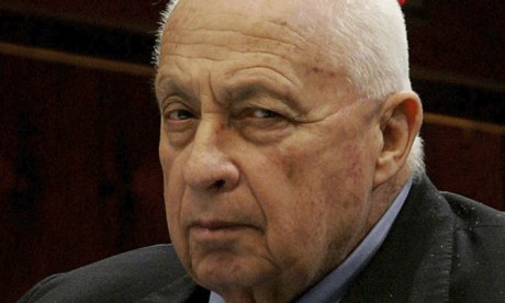 Ariel Sharon in the Knesset weeks before his first stroke