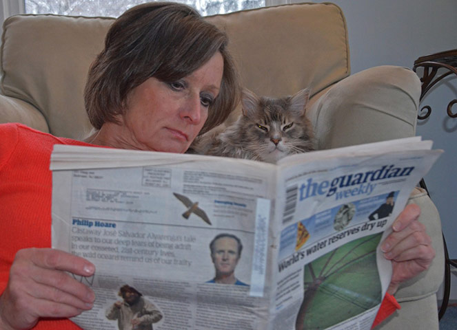 GuardianWeekly: Deborah and cat