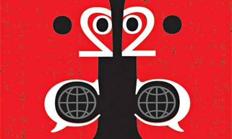 CO2 faces illustration