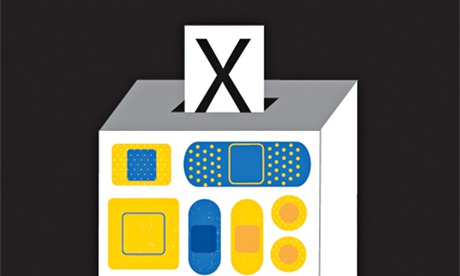 ballot box with plasters