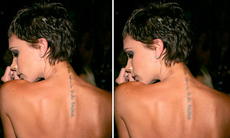 Ian Eames used his model to predict how Victoria Beckham's tattoo will 