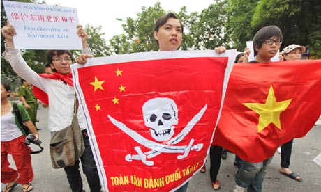 Vietnamese protest demanding China stays out of their waters