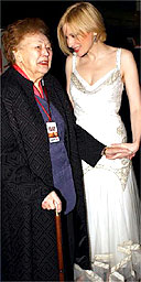 Nancy Wake and Cate Blanchett at the premiere of Charlotte Gray