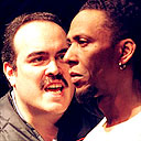 David Zayas and Ron Cephas Jones in Jesus Hopped the A Train