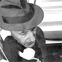 Still from Anthony Balch's Towers Open Fire, with William Burroughs