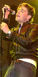 Tim Burgess of the Charlatans at the Isle of Wight festival