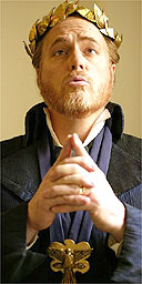 Tenor Bruce Ford in costume as Tito