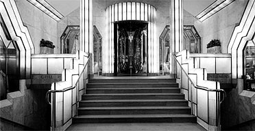 The foyer of the Strand Palace hotel