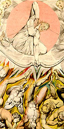 Detail from Downfall of the Rebel Angels by William Blake
