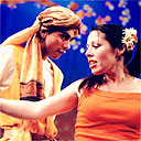 Kerry Claire Phelan and Dharmesh Patel in Bollywood Jane, Leicester Haymarket