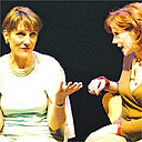 Harriet Walter and Siobhan Redmond in Us and Them, Hampstead Theatre