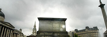The empty fourth plinth in Trafalgar Square