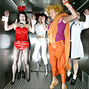 Patricia Quinn with the cast of Patricia Quinn Saved My Life, Edinburgh festival 04