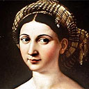 Detail from La Fornarina, 1516, by Raphael