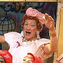 Ian McKellen as Widow Twanky in Aladdin at the Old Vic, December 2004