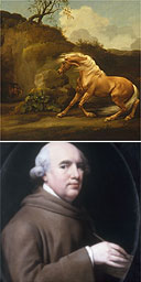 Horse and Lion, and Self-portrait by George Stubbs