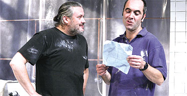 Conleth Hill and James Nesbitt in Shoot the Crow, Trafalgar Studios, London