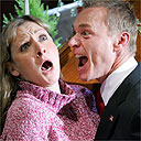 Lesley Sharp and Ben Daniels in Sam Shepard's The God of Hell, Donmar Warehouse, London