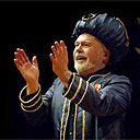 Robert Austin as the sultan in The Champion of Paribanou