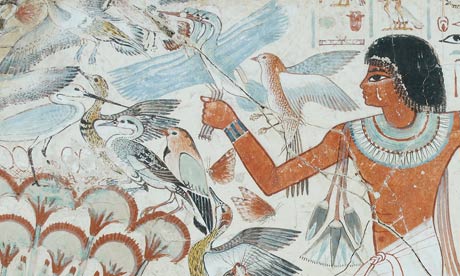 Wall painting on plaster from the Tomb of Nebamun, 1350 BC