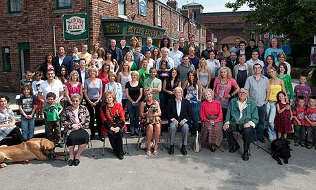 coronation street cast corrie tv 2010 episode live anniversary actors 50th tonight who down review should cut its episodes dec