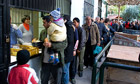 A soup kitchen in Athens. 