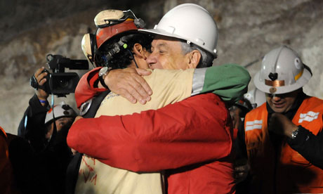 Chilean Miners Rescue. Chilean miner Florencio Avalos