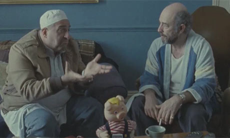 Still from David Baddiel's The Infidel