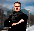 Russian opposition leader Alexey Navalny in Moscow