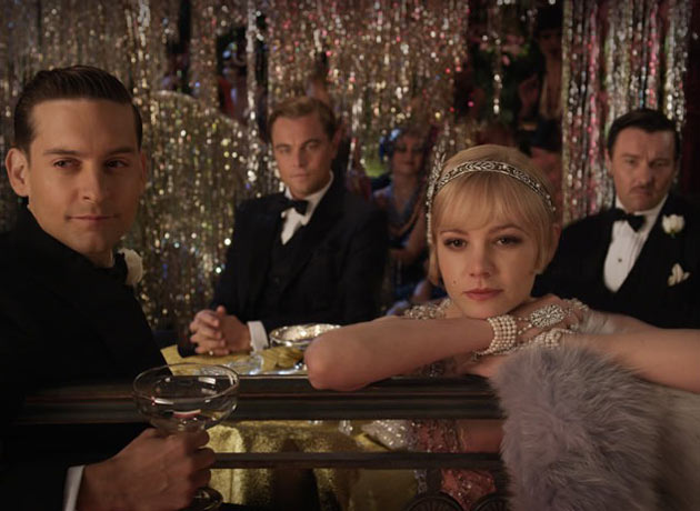 Tobey Maguire, Leonardo DiCaprio and Carey Mulligan in The Great Gatsby