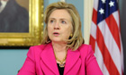 US Secretary of State Hillary Clinton delivers remarks on the current situation in Egypt