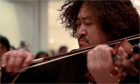 Violinist Taro Hakase's fundraising concert for Japan - video
