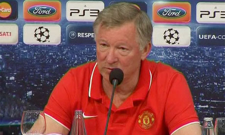 Alex Ferguson at a press conference