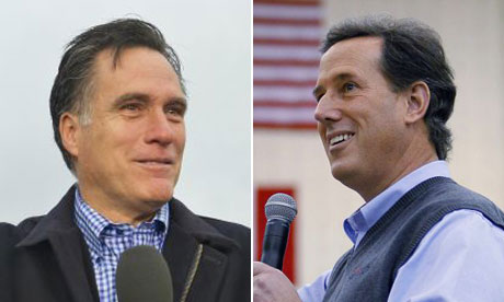 Mitt Romney, Rick Santorum composite