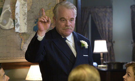 Philip Seymour Hoffman as Lancaster Dodd in The Master