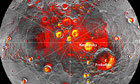 Radar image of Mercury's north polar region