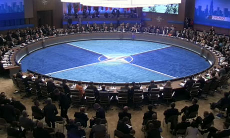 Nato summit: Obama meets Karzai on Afghanistan; huge protests ...