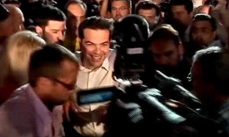 Leader of Greece's Left Coalition Party Alexis Tsipras