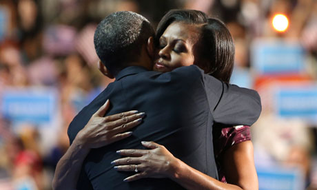 Barack Obama and Michelle at the Democratic national convention in Charlotte