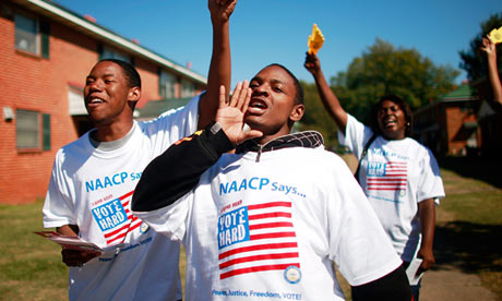 Wednesday's hearing is being seen as the greatest threat to the Voting Rights Act since it was enacted in 1965. Photograph: Mario Tama/Getty Images