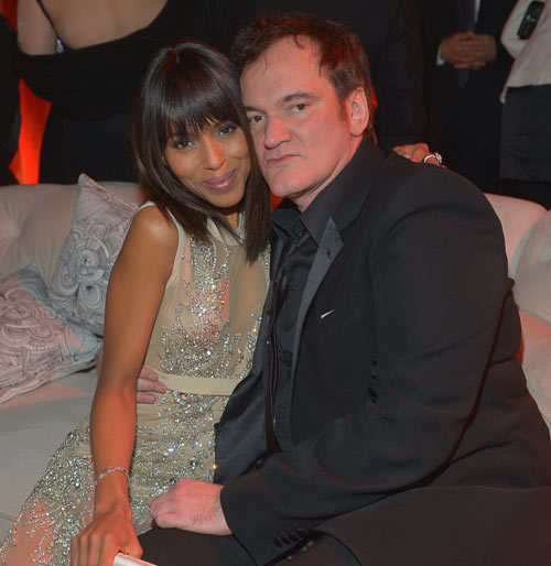 Kerry Washington and Quentin Tarantino at The Weinstein Company's Golden Globes party