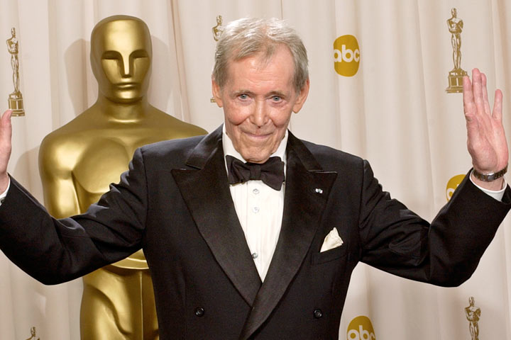 Peter O'Toole after winning his honourary Oscar