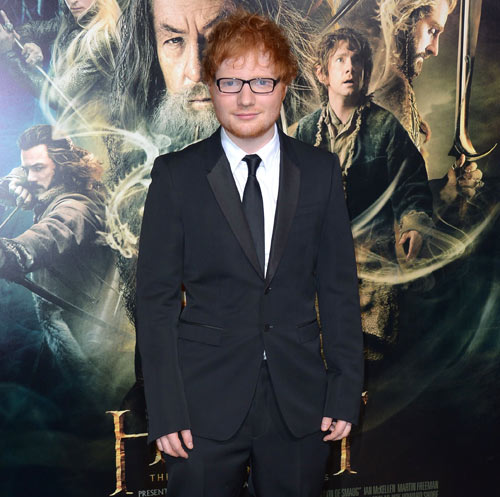 Ed Sheeran at The Hobbit: Desolation of Smaug premiere