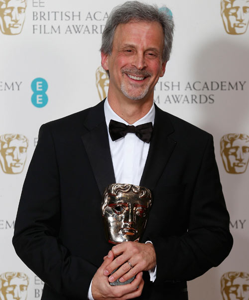 William Goldenberg with his Bafta for best editing on Argo